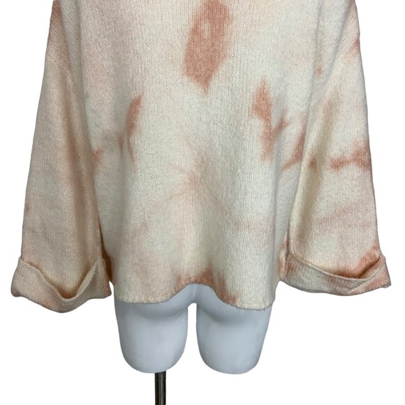 Anthropologie Maggie Bell Sleeve Sweater S Pullover Oversized Tie Dye V-Neck - Picture 10 of 12